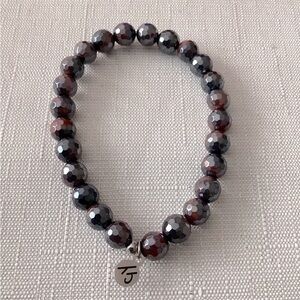 T Jazelle Garnet Stretch Bracelet